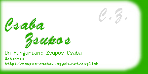 csaba zsupos business card